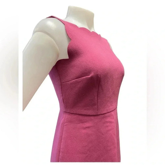 Loft Mini Scalloped Sleeveless  Pink Dress Size 0 - Picture 6 of 11